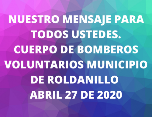 Nuestro mensaje para todos covid19 abril 27 de 2020