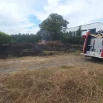 incendio de pastizal en el barrio Las Palmas, Roldanillo valle