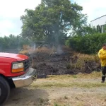 incendio de pastizal en el barrio Las Palmas, Roldanillo valle