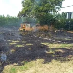 incendio de pastizal en el barrio Las Palmas, Roldanillo valle