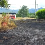 incendio de pastizal en el barrio Las Palmas, Roldanillo valle